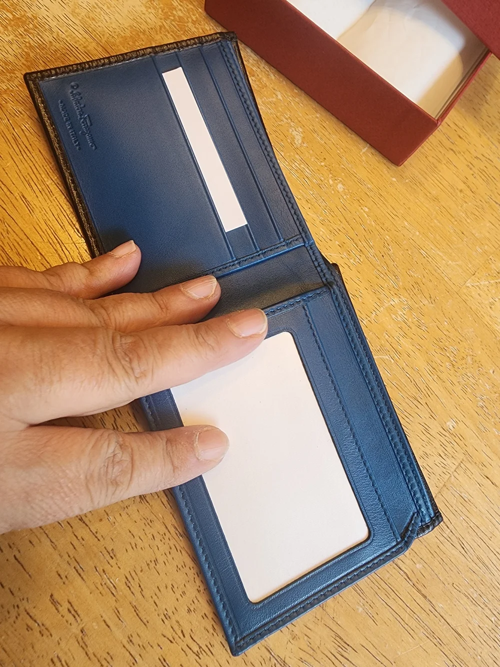 Salvatore Ferragamo Black Textured Leather Card Holder Wallet